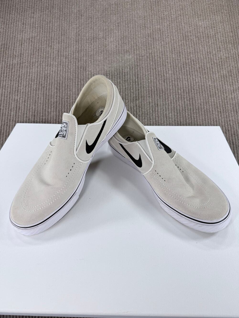 Nike SB Janoski+ Slip Shoes Summit White Black Men's Size 10.5